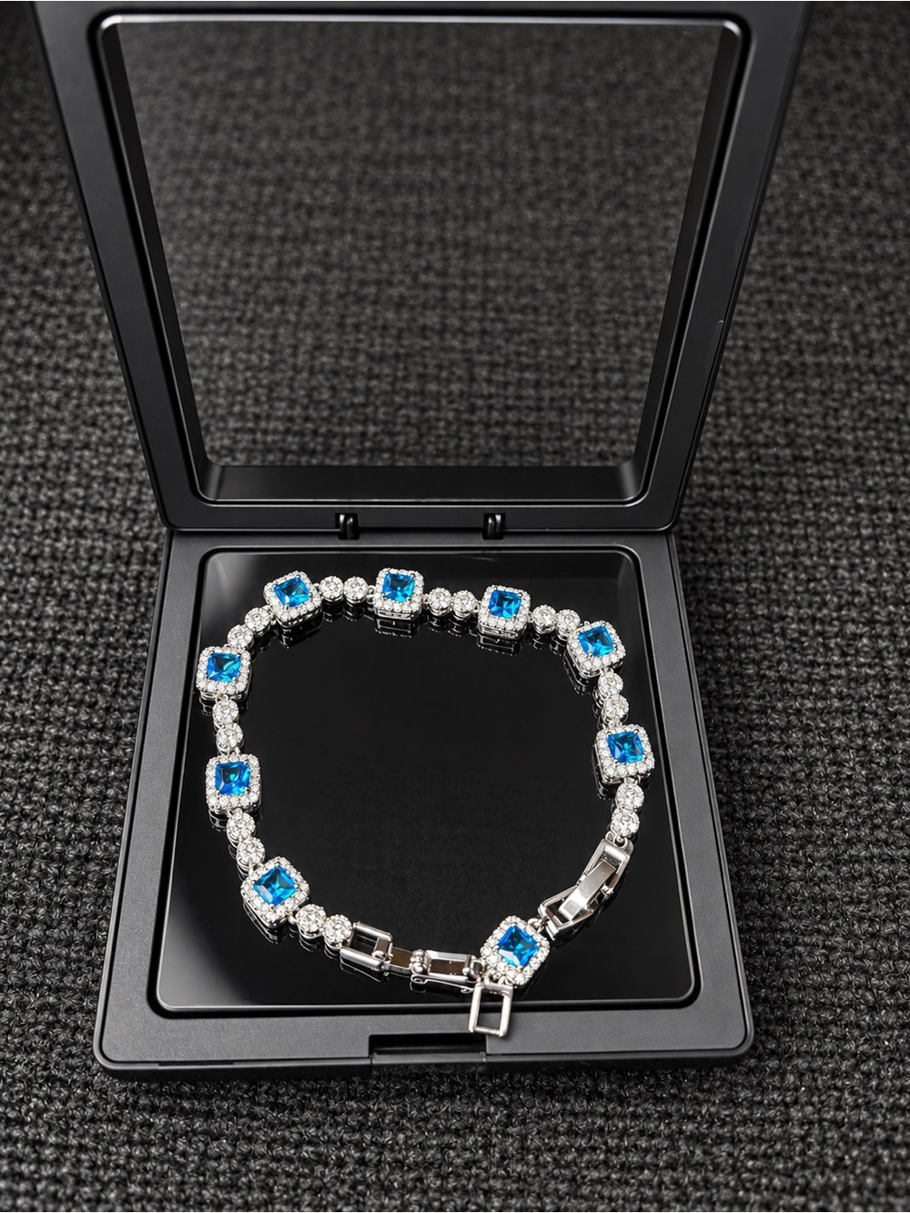 Blue Crystal Tennis Bracelet - Women Jewelry